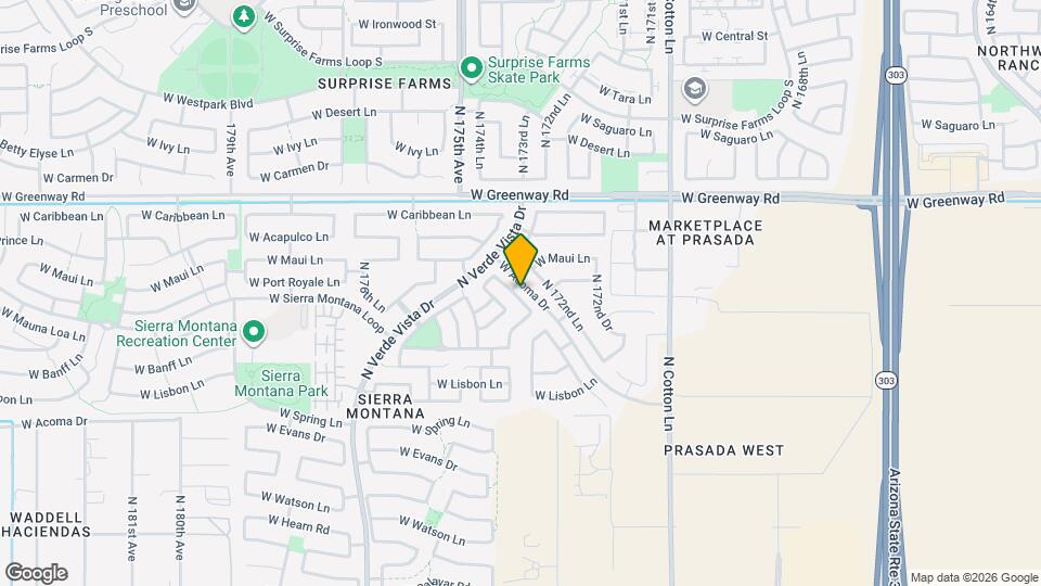 15089 N 173rd Dr Mapa y Detalles de la Ubicación