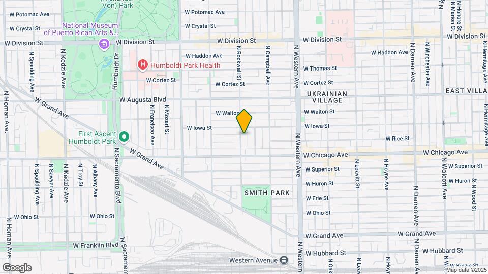 839 N Rockwell St Map and Location Details