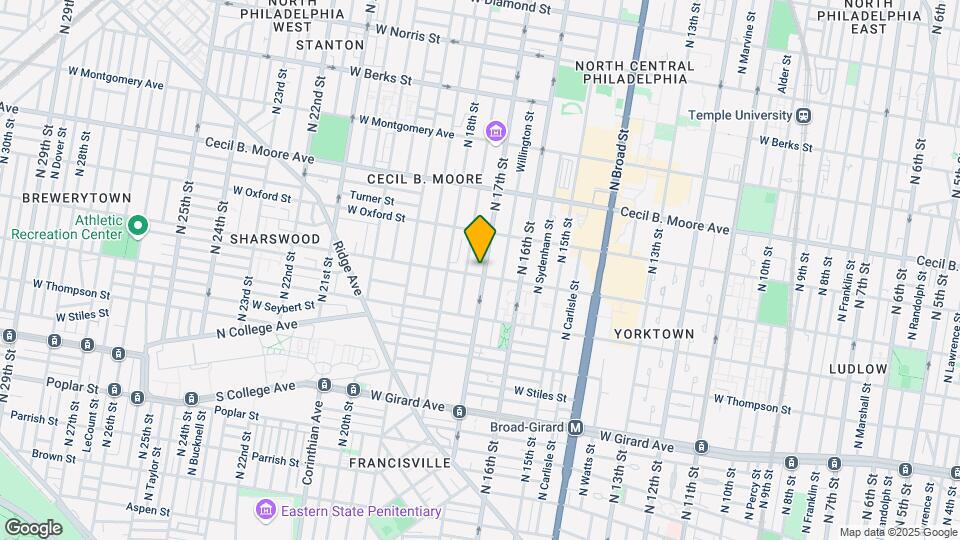 1504 N 17th St Map and Location Details