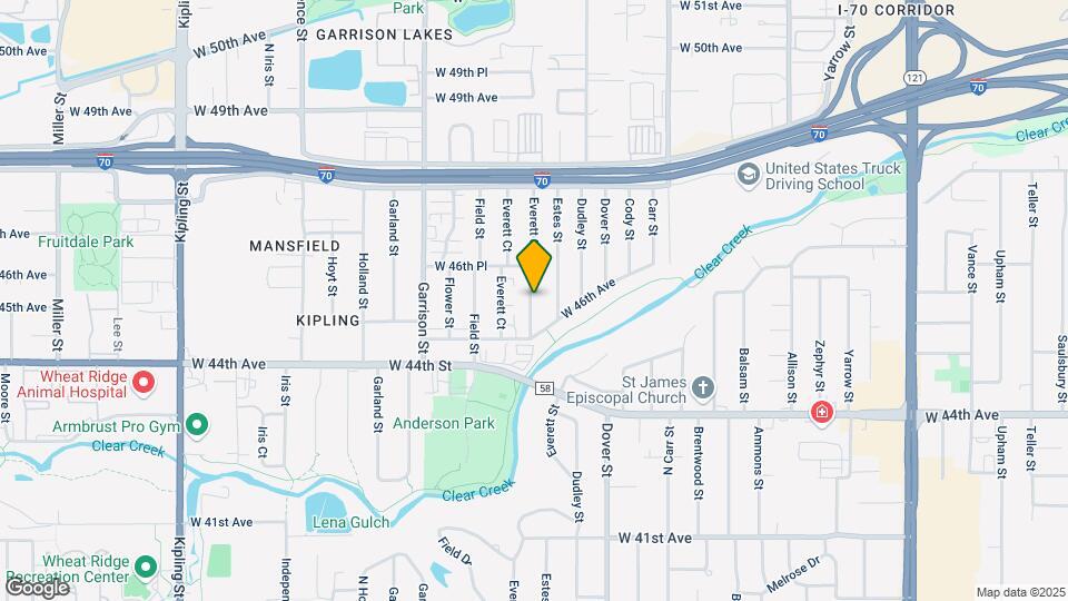 4562 Everett St Map and Location Details