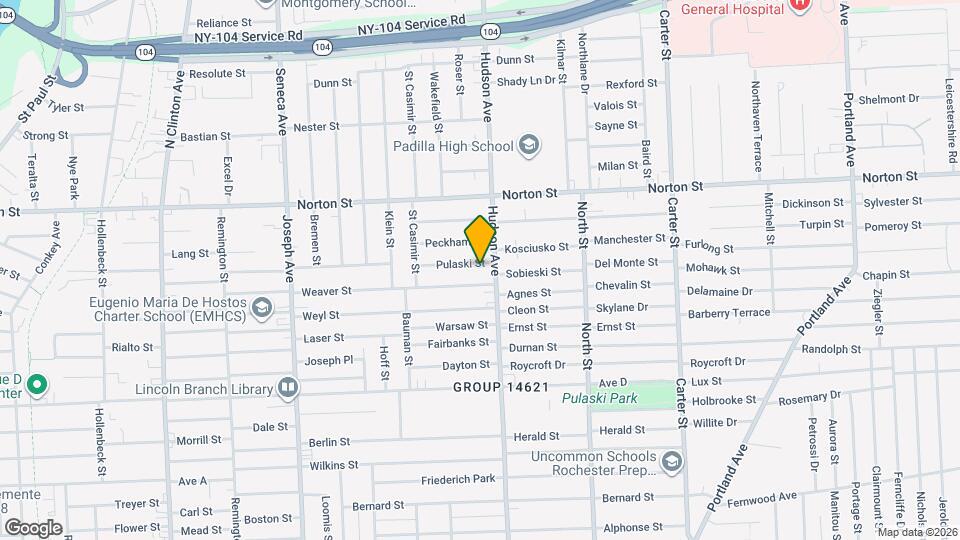 93 Pulaski St Map and Location Details