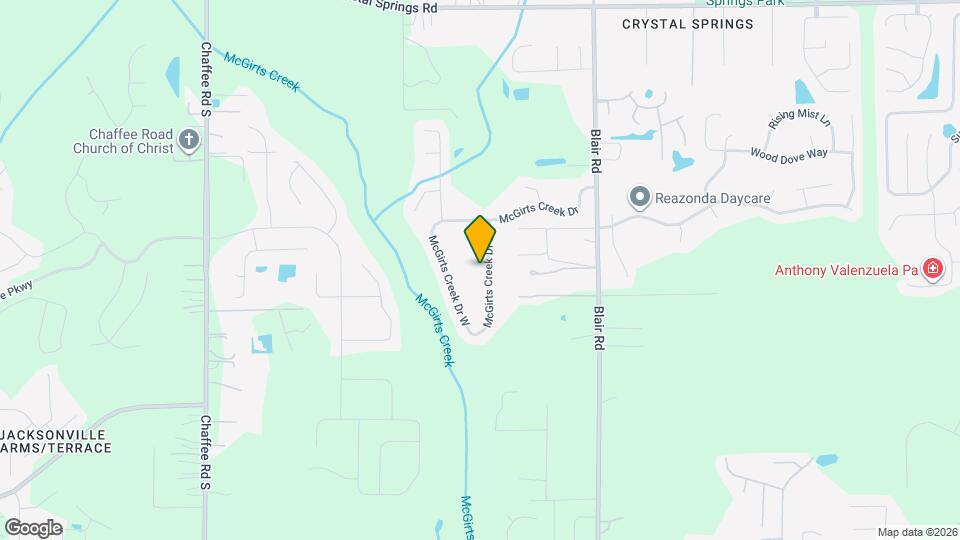 1254 McGirts Creek Dr E Map and Location Details