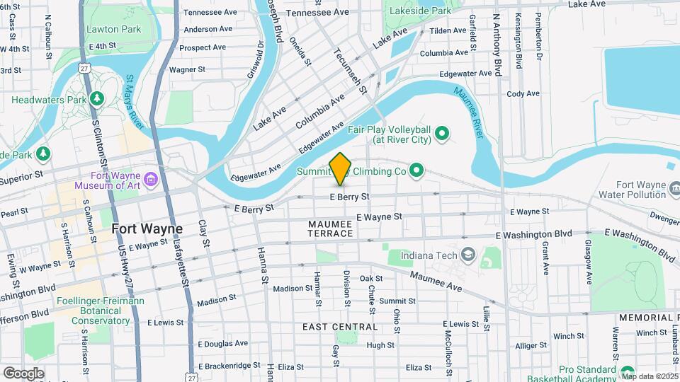 955 E Berry St Map and Location Details