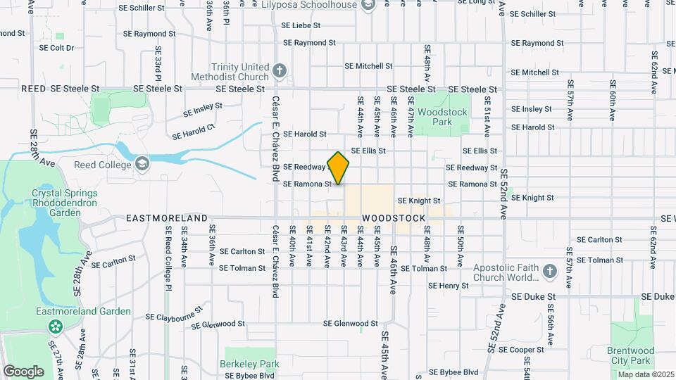 4220 SE Ramona St Map and Location Details