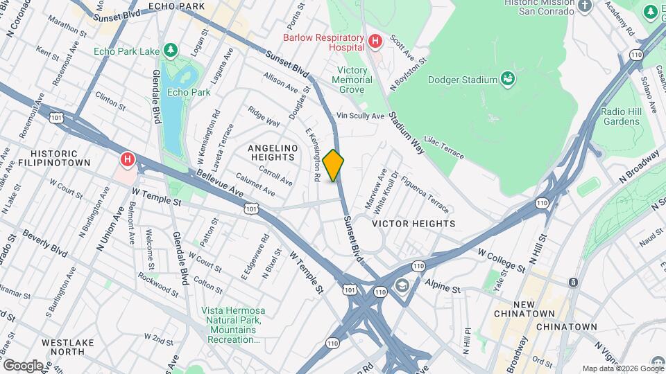 1218 Sunset Blvd Map and Location Details