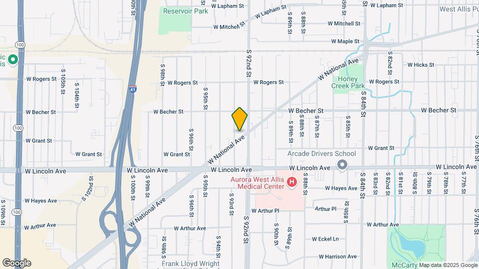 9226 W National Ave Map and Location Details