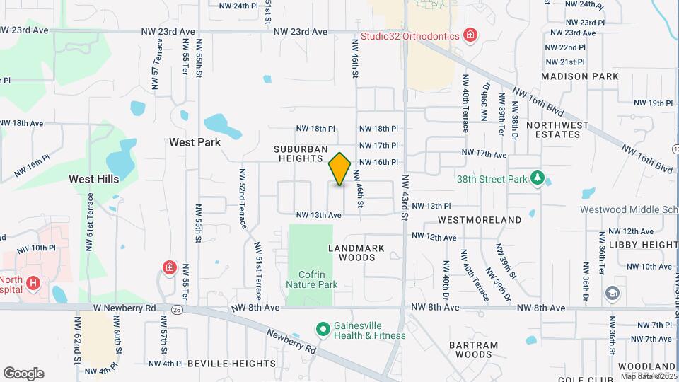 1420 NW 46th Terrace Map and Location Details