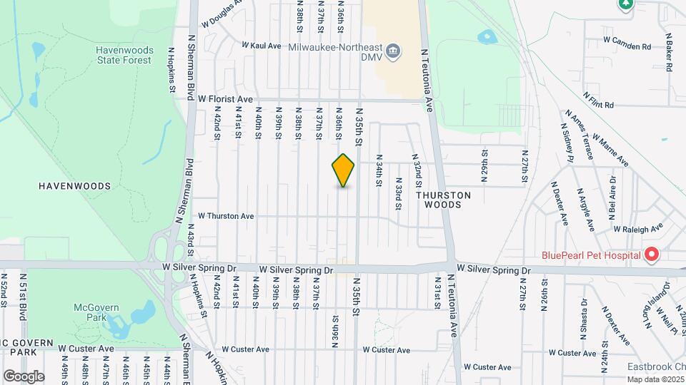 5748 N 36th St Map and Location Details
