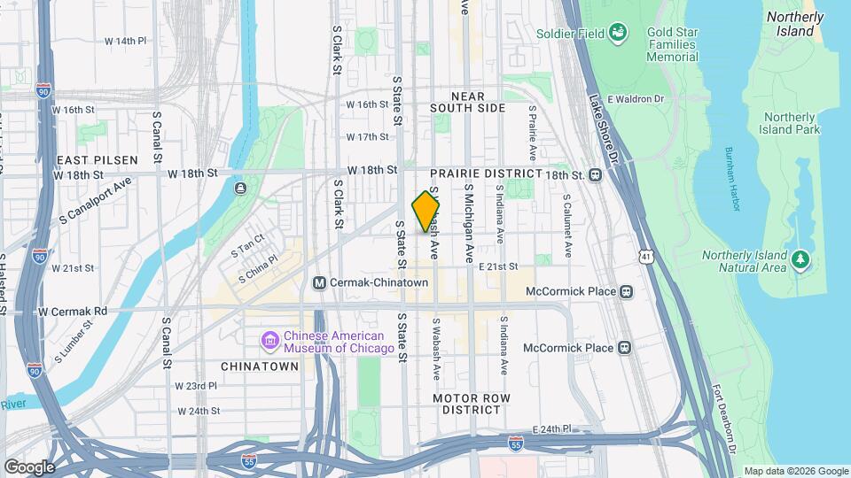 2000 S Wabash Ave Map and Location Details