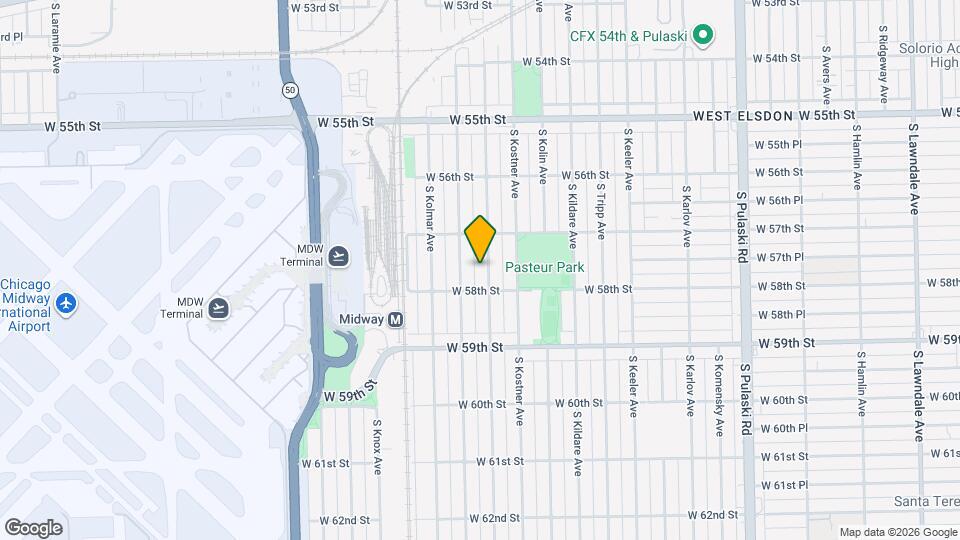 5738 S Kenneth Ave Map and Location Details