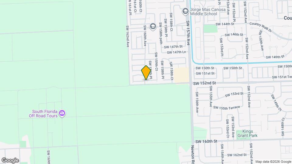 15994 SW 151st Terrace Mapa y Detalles de la Ubicación