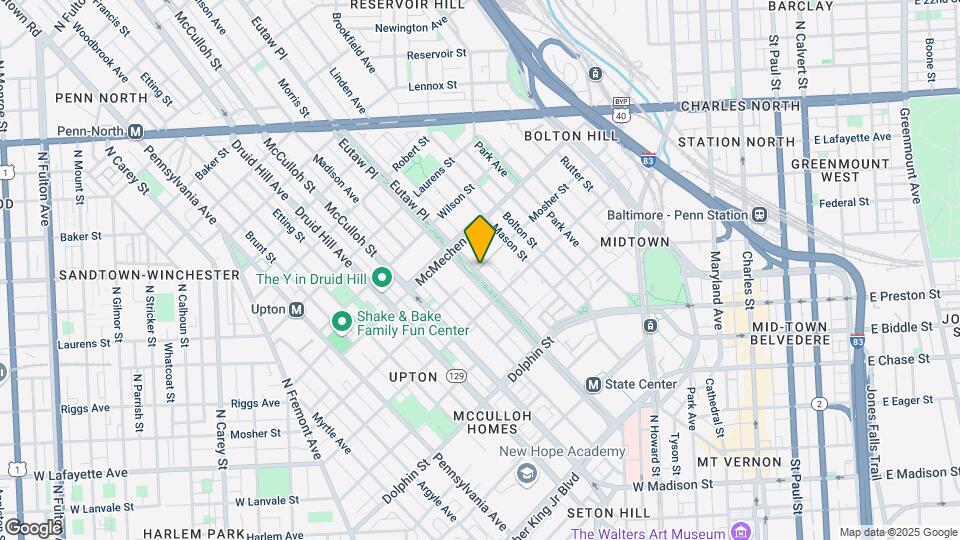 1425 Eutaw Pl Map and Location Details