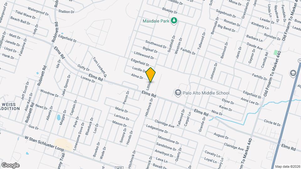 3606 Littleleaf Dr Map and Location Details