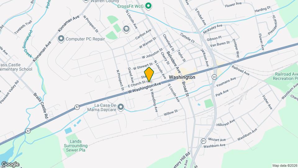 154 W Washington Ave Map and Location Details