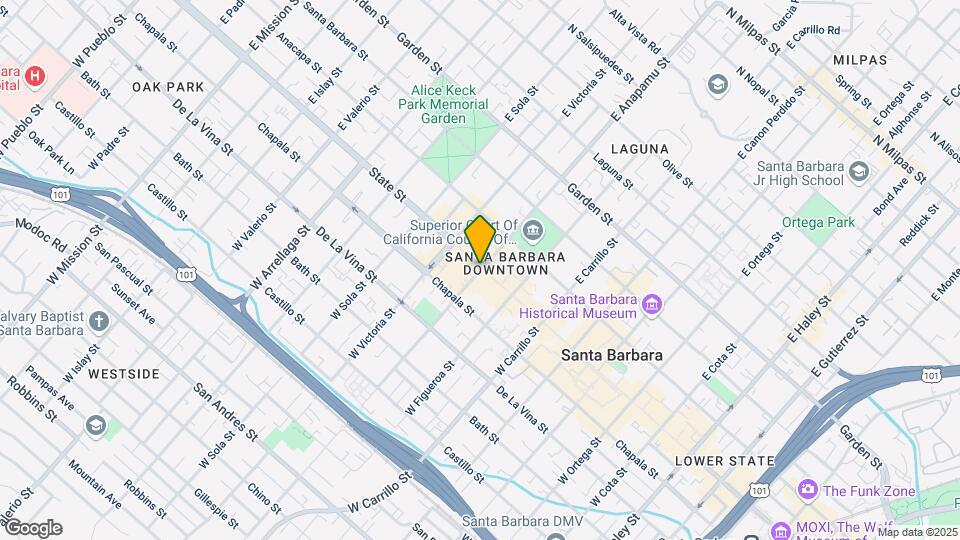 605 W Anapamu St Map and Location Details