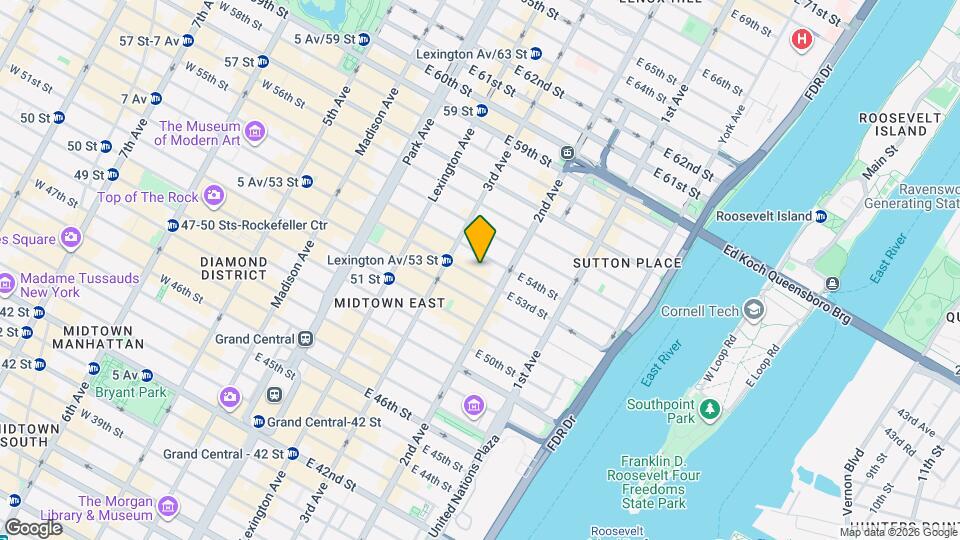 231 E 53rd St Map and Location Details