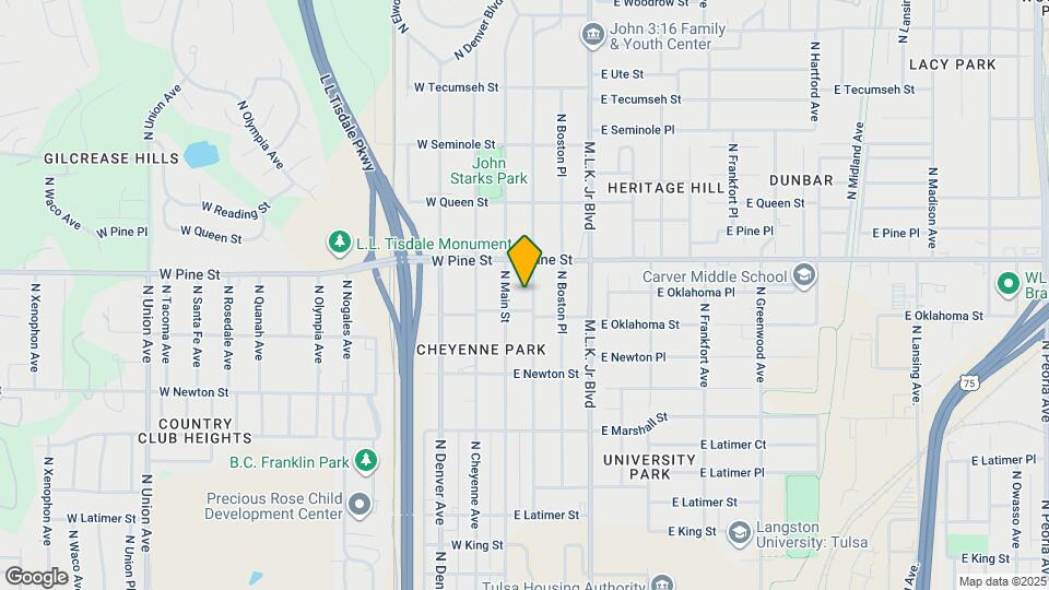 1420 N Boston Ave Map and Location Details