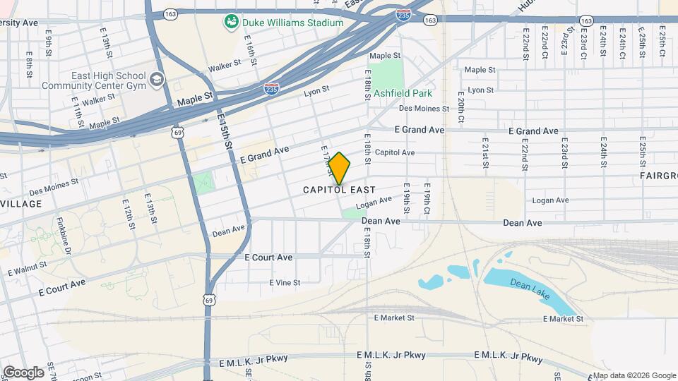 1701 E Walnut St Map and Location Details
