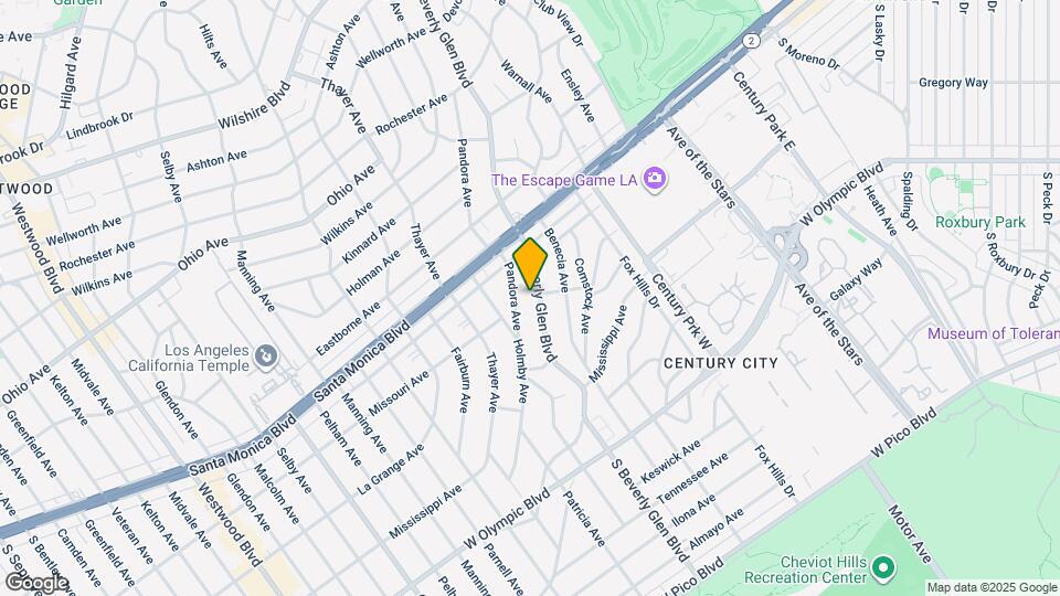 1875 S Beverly Glen Blvd Map and Location Details
