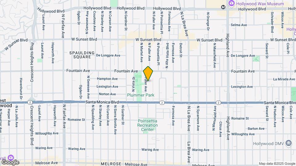 1212 N Fuller Ave Mapa y Detalles de la Ubicación