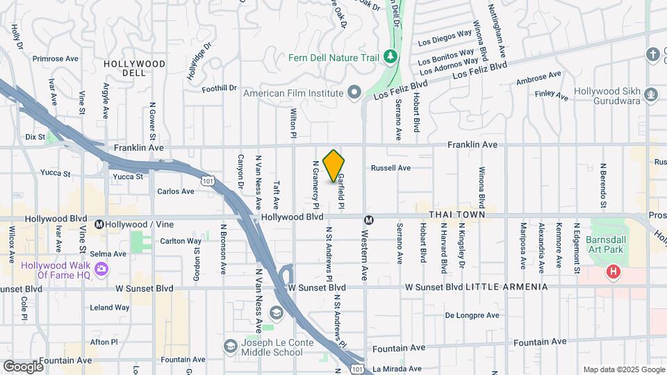 1749 Garfield Pl Mapa y Detalles de la Ubicación
