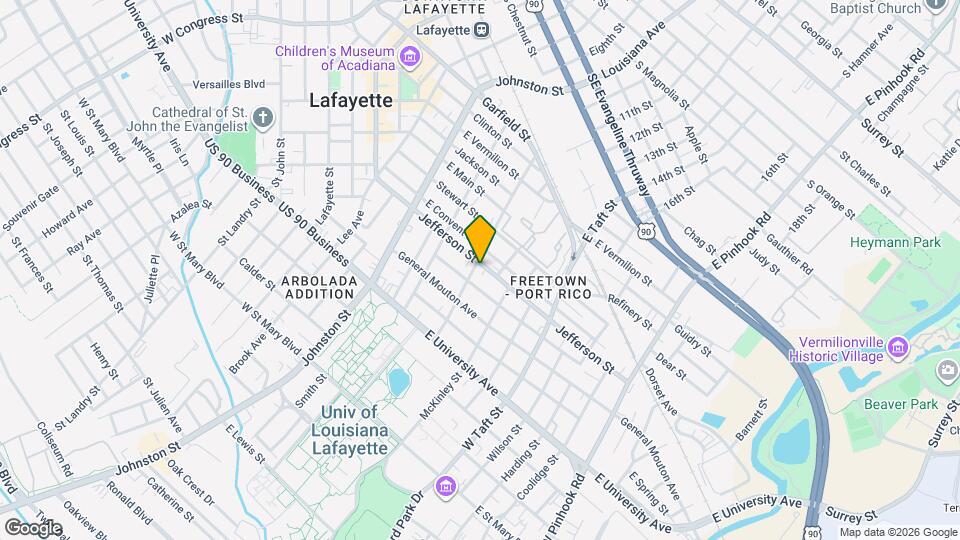 1402 Jefferson St, Unit 201 Map and Location Details