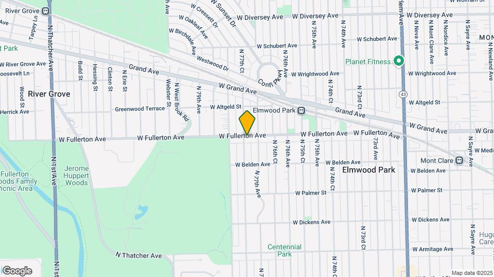 7719 W Fullerton Ave Map and Location Details