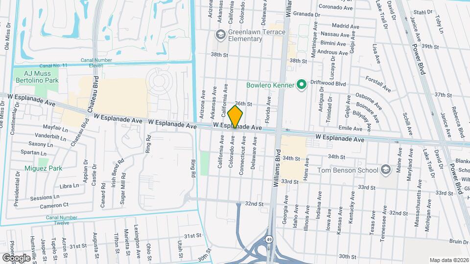 1609 W Esplanade Ave Map and Location Details