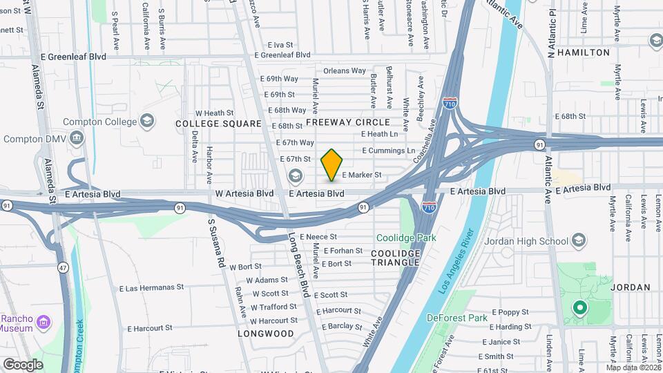 221 E Artesia Blvd Map and Location Details