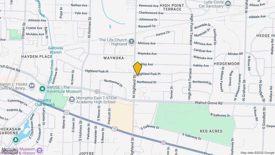 108 N Highland St Map and Location Details