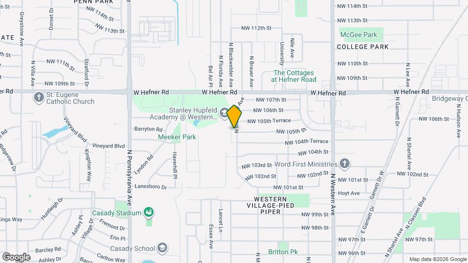 10517 N McKinley Ave Map and Location Details