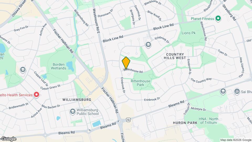 407 Rittenhouse Rd Map and Location Details