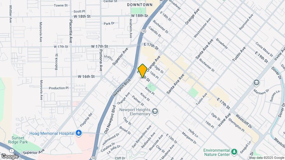 1586 Orange Ave Mapa y Detalles de la Ubicación