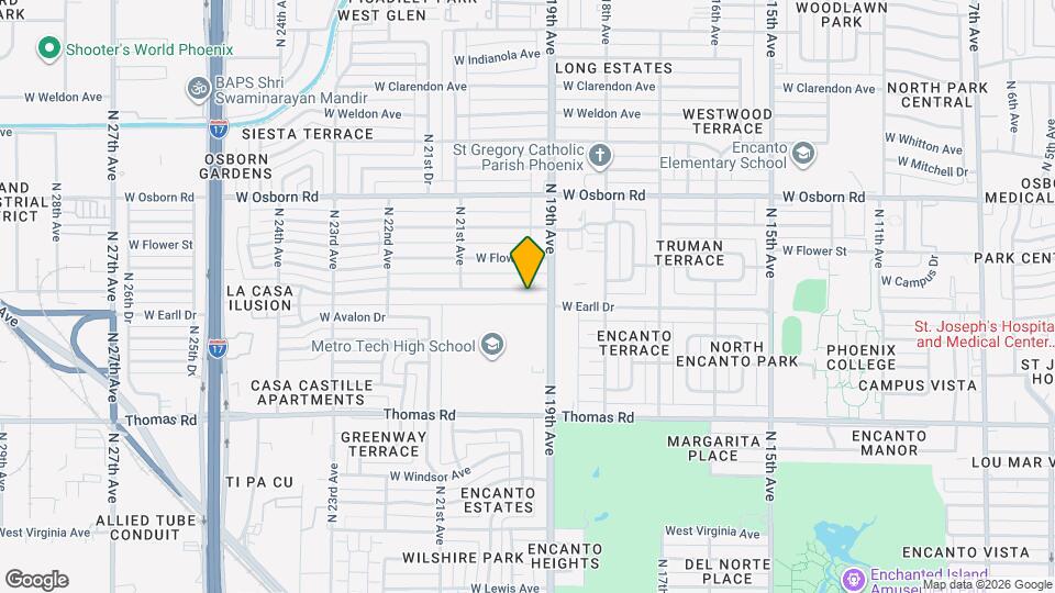 1919 W Earll Dr, Unit 2 Mapa y Detalles de la Ubicación