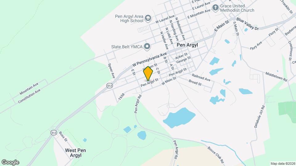 609 Pen Argyl St Map and Location Details