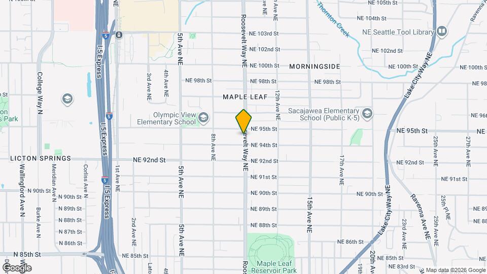 9413 Roosevelt Way NE Mapa y Detalles de la Ubicación