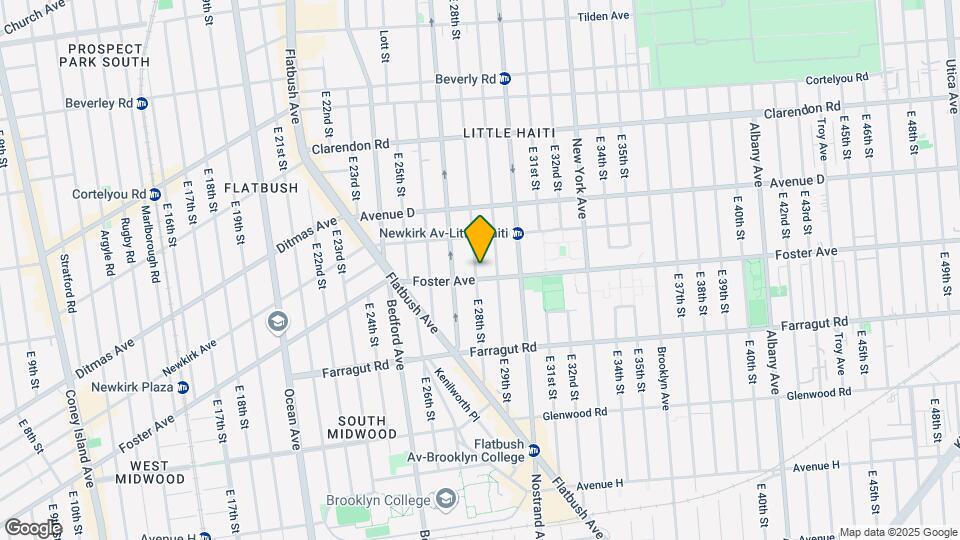485 E 28th St Map and Location Details