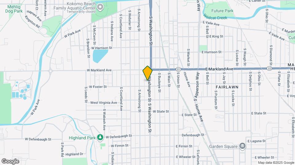 1039 S Washington St Map and Location Details