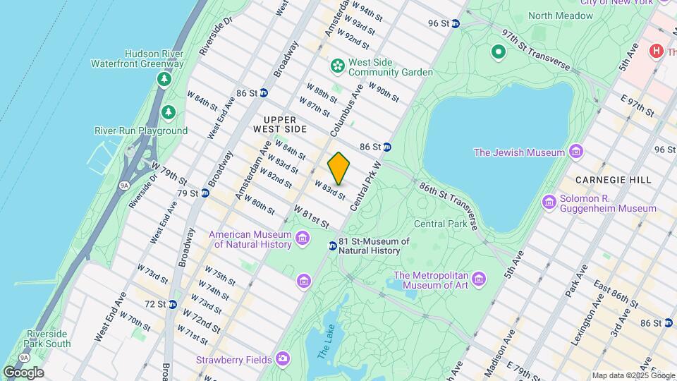 25 W 83rd St Mapa y Detalles de la Ubicación
