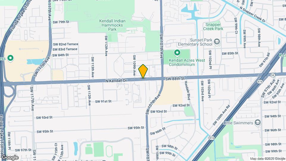 10814 N Kendall Dr Map and Location Details