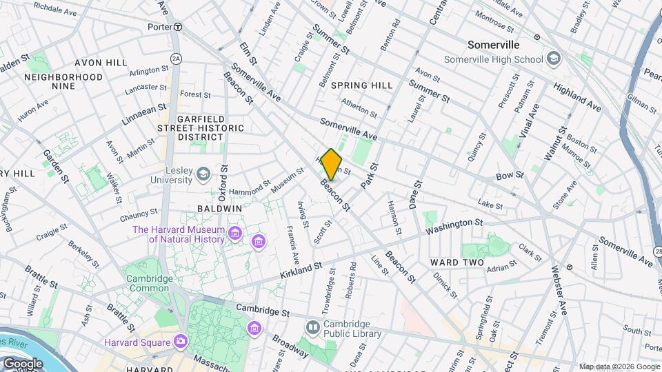 213 Beacon St, Unit 4 Map and Location Details