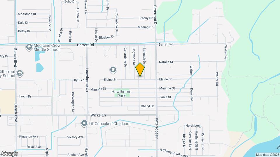 1505 Elaine St Map and Location Details