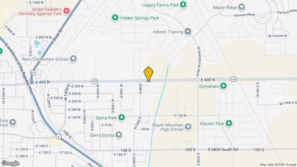 2097 E 390 N Map and Location Details