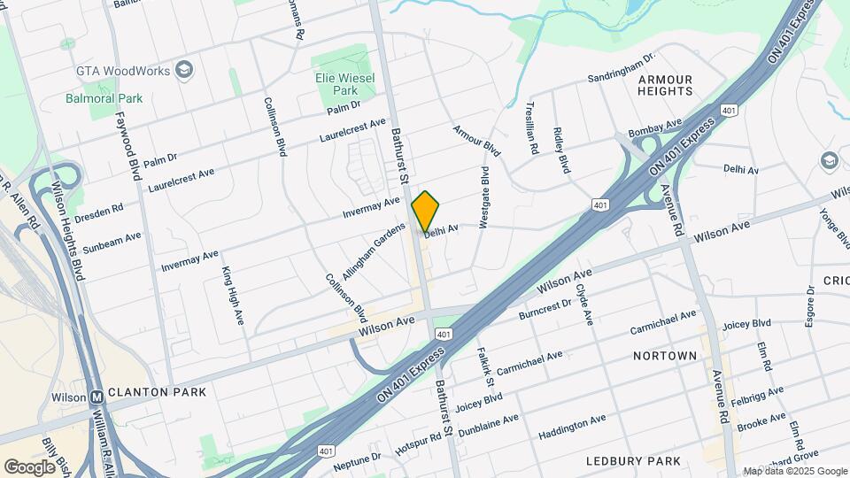 3835 Bathurst St Map and Location Details