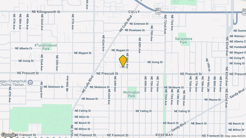 6511 NE Prescott St Map and Location Details