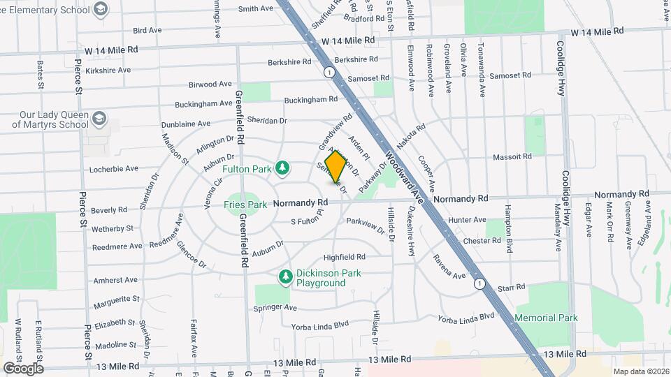 4121 Seminole Dr Map and Location Details