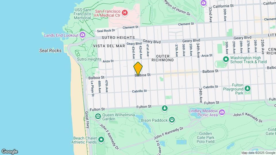 4125-4127 Balboa St Mapa y Detalles de la Ubicación