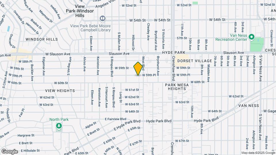 3616 W 59th Pl Mapa y Detalles de la Ubicación