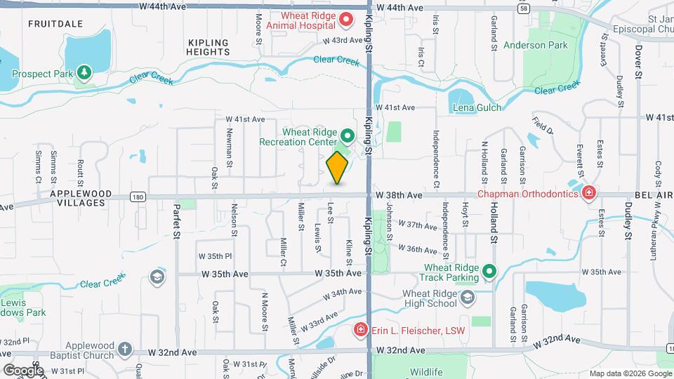 10163 W 38th Ave Map and Location Details