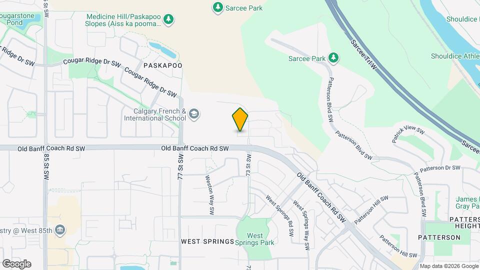 83 Coulee Cres SW Map and Location Details